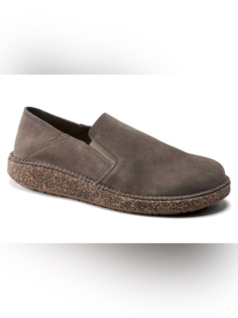 Birkenstock Men's Suede Slip-On Loafers — Gray Taupe